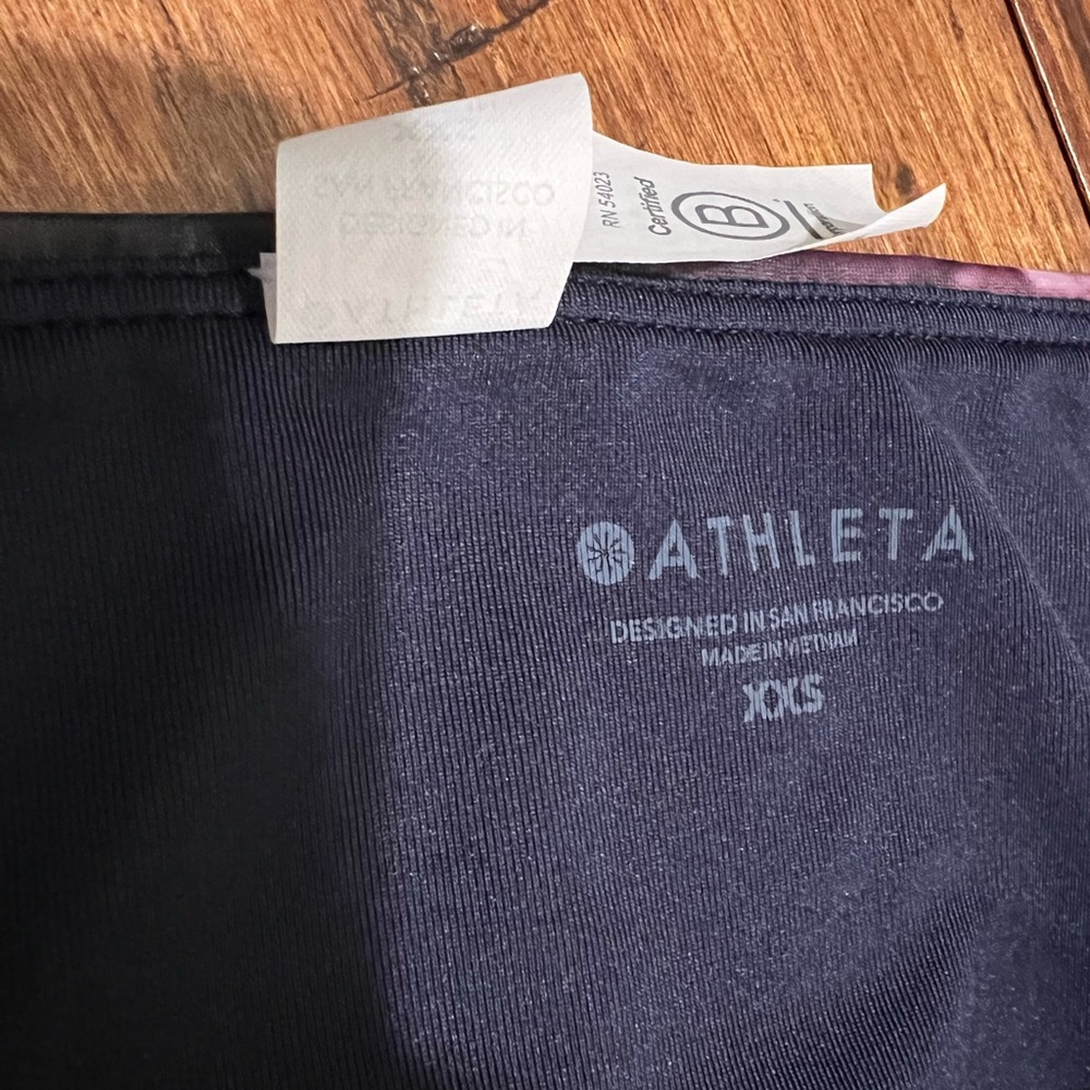 Athleta ABC Supernova Entwined Bikini Set tie dye top crop swimsuit cosmic - Picture 6 of 9